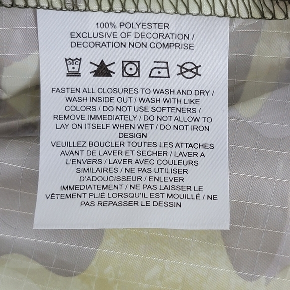 Nike Women's Crop Top Jacket Size Med Camo Khaki F/Z Lightweight Oversized Fit - Picture 9 of 9